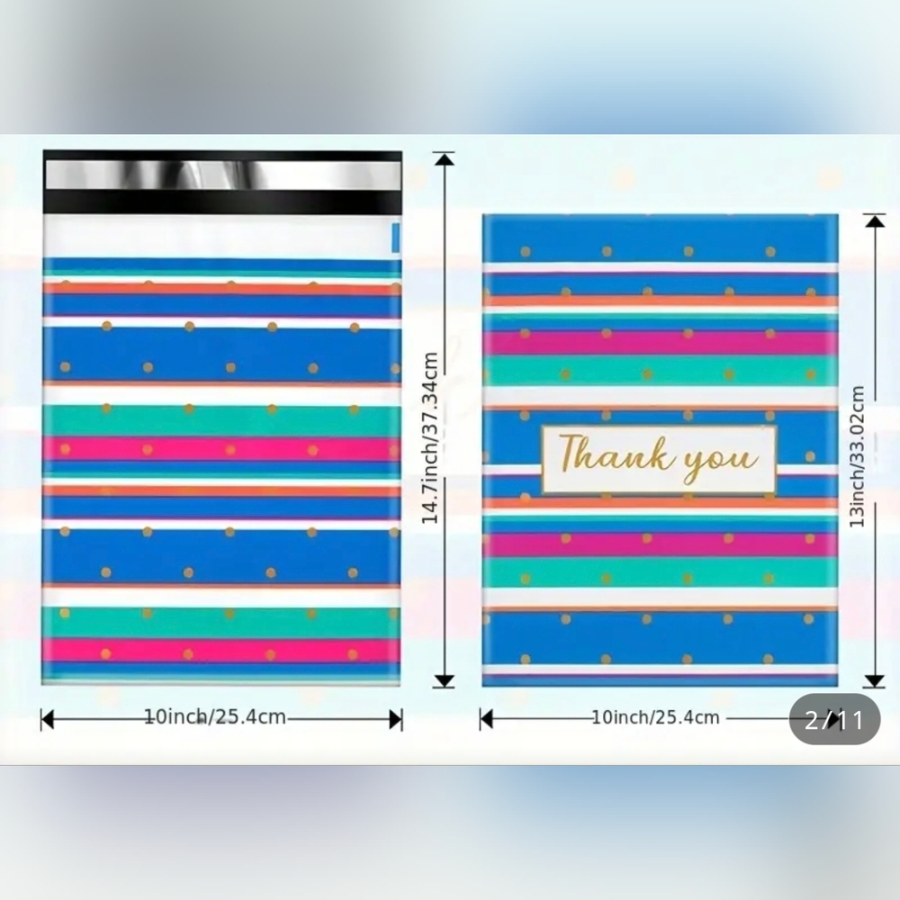 15pcs Thank you poly mailer. New - Picture 2 of 4